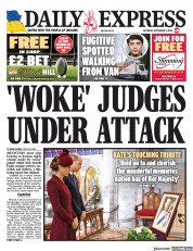 Daily Express (UK) Newspaper Front Page for 9 September 2023