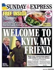 Daily Express Sunday (UK) Newspaper Front Page for 10 April 2022