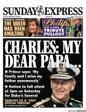 Daily Express Sunday (UK) Newspaper Front Page for 11 April 2021
