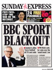 Daily Express Sunday front page for 12 March 2023