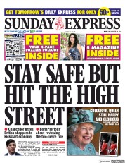 Daily Express Sunday (UK) Newspaper Front Page for 14 June 2020