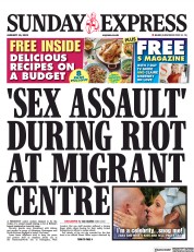 Daily Express Sunday (UK) Newspaper Front Page for 15 January 2023