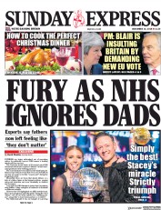 Daily Express Sunday (UK) Newspaper Front Page for 16 December 2018