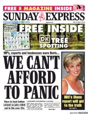 Daily Express Sunday (UK) Newspaper Front Page for 16 May 2021