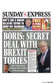 Daily Express Sunday (UK) Newspaper Front Page for 16 June 2019