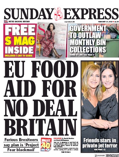 Daily Express Sunday (UK) Front Page for 17 February 2019  Paperboy