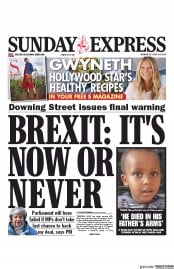 Daily Express Sunday (UK) Newspaper Front Page for 17 March 2019