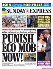 Daily Express Sunday front page for 17 April 2022
