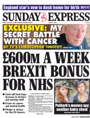 Daily Express Sunday (UK) Newspaper Front Page for 17 June 2018