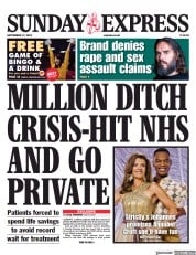 Daily Express Sunday front page for 17 September 2023
