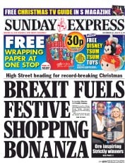 Daily Express Sunday (UK) Newspaper Front Page for 18 December 2016