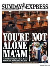 Daily Express Sunday (UK) Newspaper Front Page for 18 April 2021