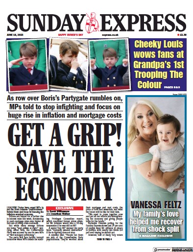 Daily Express Sunday Newspaper Front Page (UK) for 18 June 2023