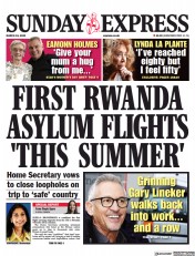 Daily Express Sunday front page for 19 March 2023