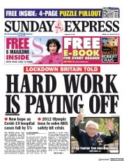 Daily Express Sunday (UK) Newspaper Front Page for 19 April 2020