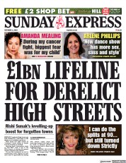 Daily Express Sunday (UK) Newspaper Front Page for 1 October 2023