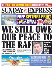 Daily Express Sunday (UK) Newspaper Front Page for 1 April 2018