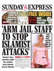 Daily Express Sunday front page for 1 June 2025