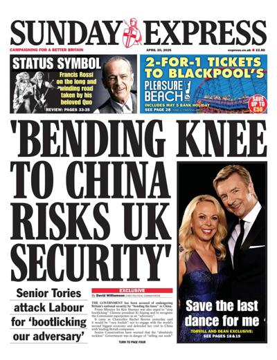 Daily Express Sunday Newspaper Front Page (UK) for 20 April 2025