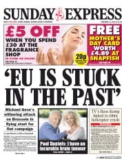 Daily Express Sunday (UK) Newspaper Front Page for 21 February 2016