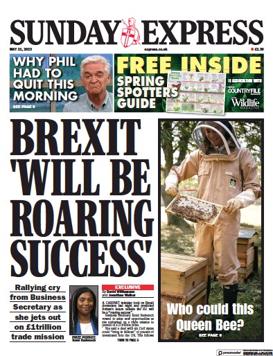 Daily Express Sunday Newspaper Front Page (UK) for 21 May 2023