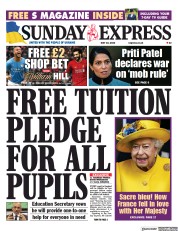 Daily Express Sunday front page for 22 May 2022