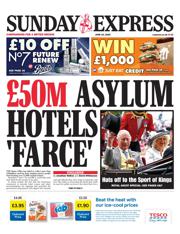 Daily Express Sunday front page for 22 June 2025