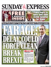 Daily Express Sunday (UK) Newspaper Front Page for 22 September 2019