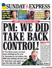 Daily Express Sunday front page for 24 July 2022