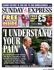 Daily Express Sunday (UK) Newspaper Front Page for 26 December 2021