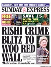 Daily Express Sunday front page for 26 March 2023