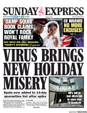 Daily Express Sunday (UK) Newspaper Front Page for 26 July 2020