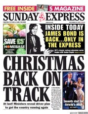 Daily Express Sunday (UK) Newspaper Front Page for 26 September 2021
