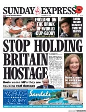 Daily Express Sunday (UK) Newspaper Front Page for 27 October 2019