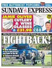 Daily Express Sunday (UK) Newspaper Front Page for 27 March 2016