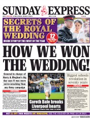 Daily Express Sunday (UK) Newspaper Front Page for 27 May 2018