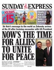 Daily Express Sunday front page for 2 March 2025