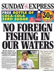 Daily Express Sunday (UK) Newspaper Front Page for 2 July 2017