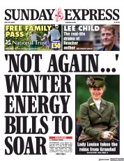 Daily Express Sunday front page for 30 July 2023