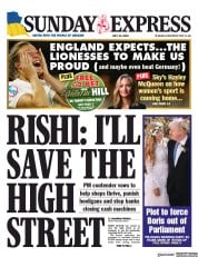 Daily Express Sunday (UK) Newspaper Front Page for 31 July 2022
