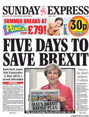Daily Express Sunday (UK) Newspaper Front Page for 4 June 2017