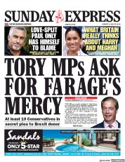 Daily Express Sunday (UK) Newspaper Front Page for 4 August 2019