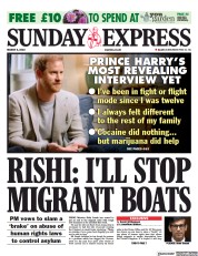 Daily Express Sunday front page for 5 March 2023