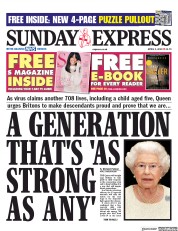 Daily Express Sunday (UK) Newspaper Front Page for 5 April 2020