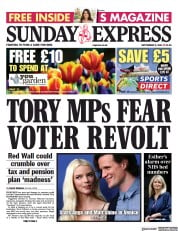 Daily Express Sunday (UK) Newspaper Front Page for 5 September 2021