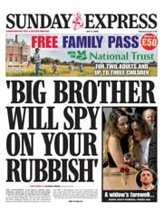 Daily Express Sunday front page for 6 July 2025