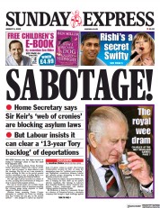Daily Express Sunday front page for 6 August 2023