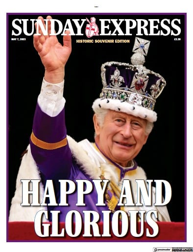 Daily Express Sunday Newspaper Front Page (UK) for 7 May 2023
