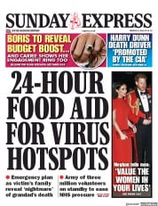 Daily Express Sunday (UK) Newspaper Front Page for 8 March 2020