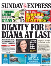 Daily Express Sunday (UK) Newspaper Front Page for 8 May 2016